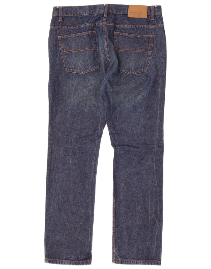 Męskie proste dżinsy Pierre Cardin W38 L33 Niebieskie bawełniane