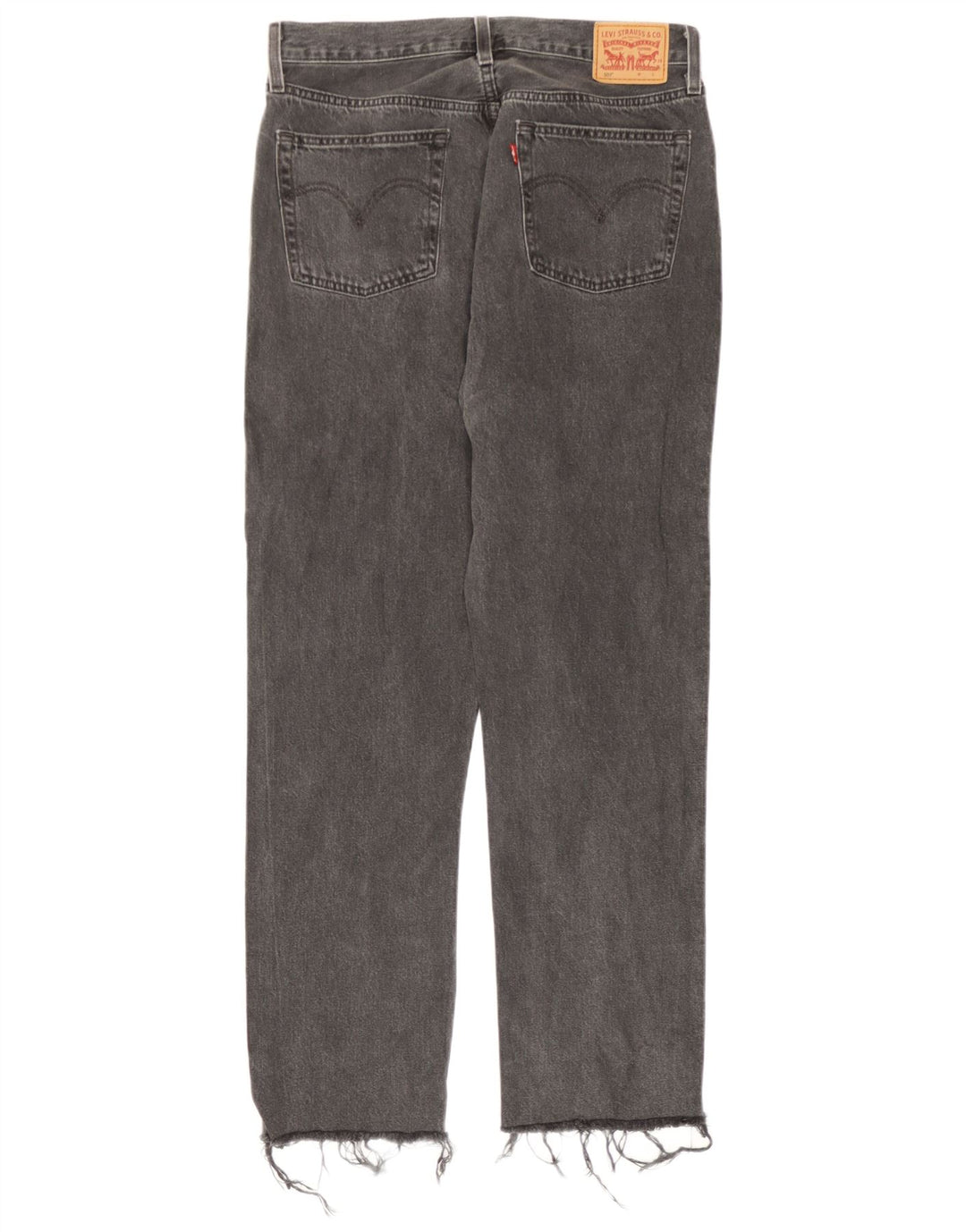 Damskie jeansy Levi's 501 Straight W30 L30 Szara bawełna