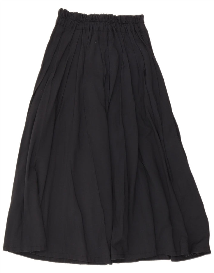 Vintage damska plisowana spódnica maxi W30 średni granat