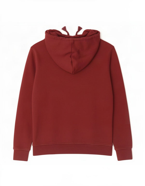 Damska bluza z kapturem Adidas UK 12 Średnia bordowa bawełna