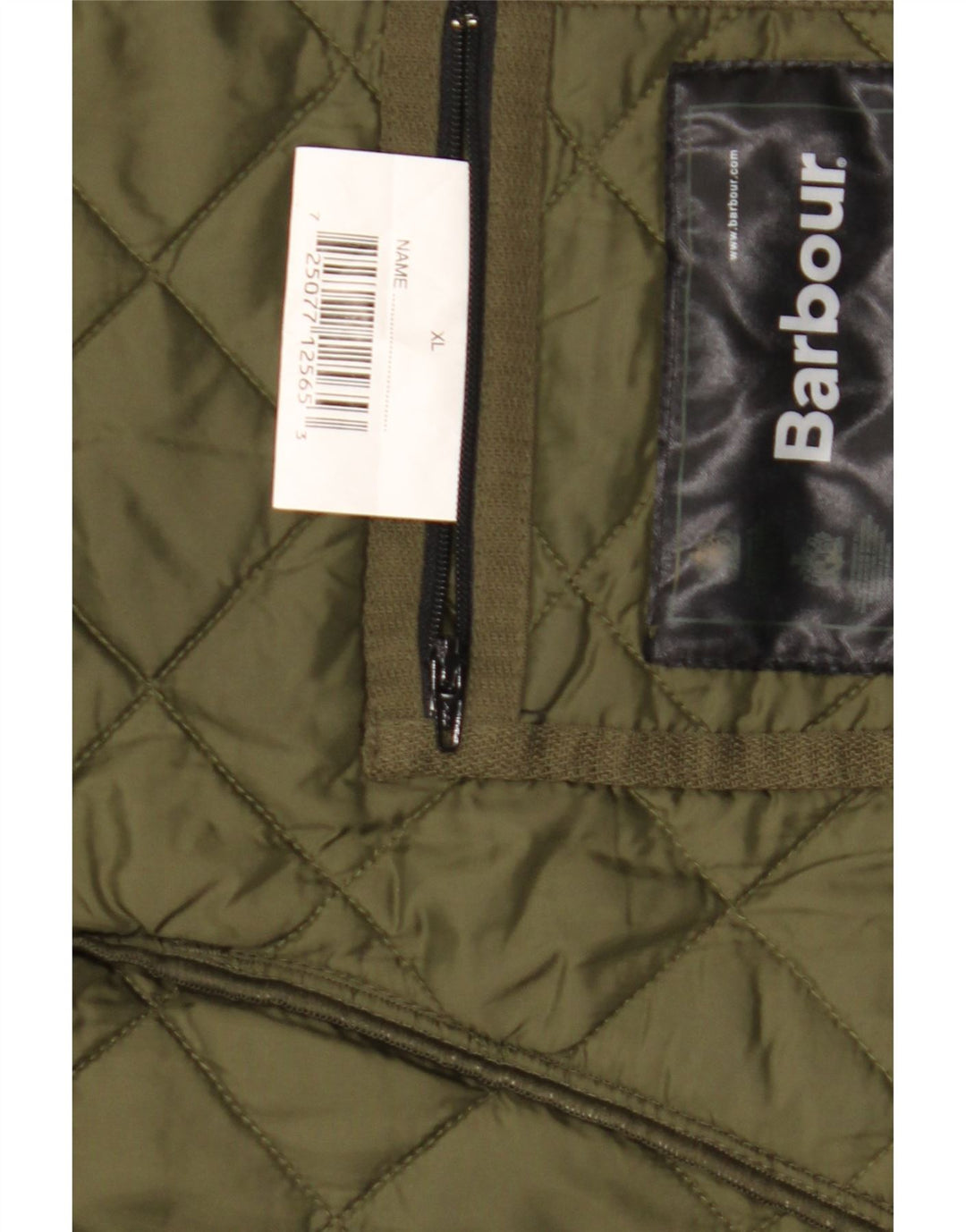 Męska pikowana kurtka Barbour UK 42 XL Zielony poliester