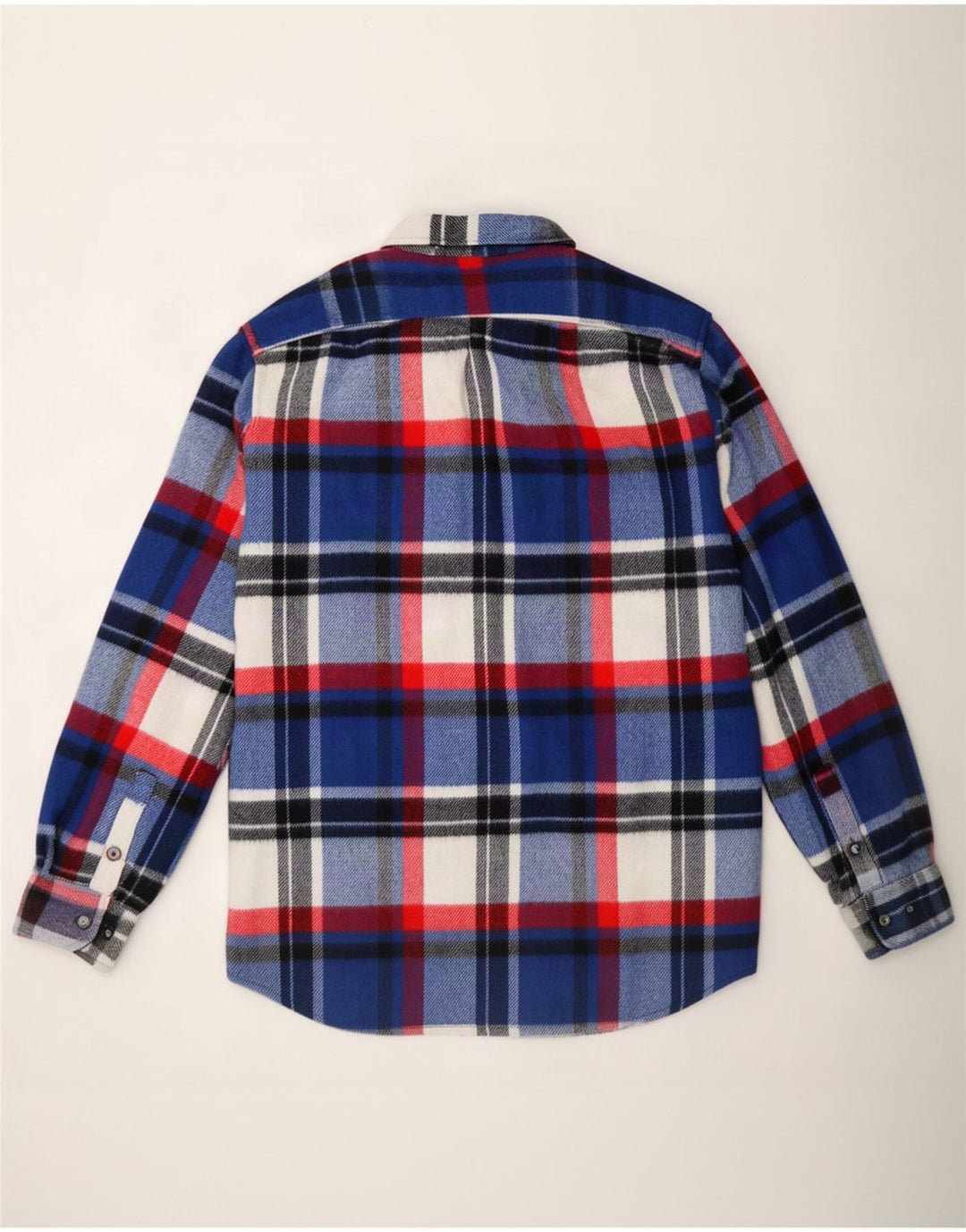 Vintage męska koszula flanelowa XL w niebieską kratkę