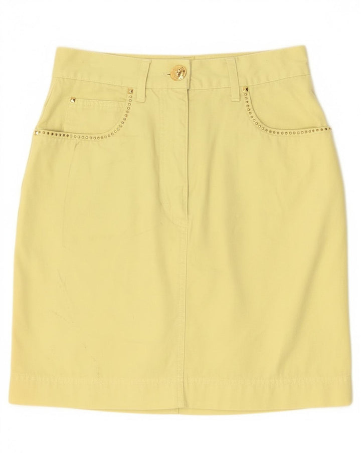 Damska spódniczka mini Laurel EU 38 Medium W28 Żółta bawełna