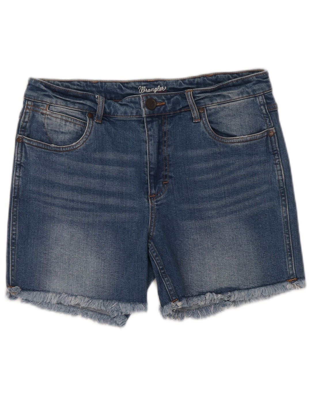 Damskie spodenki jeansowe WRANGLER US 7 Medium W32, niebieska bawełna