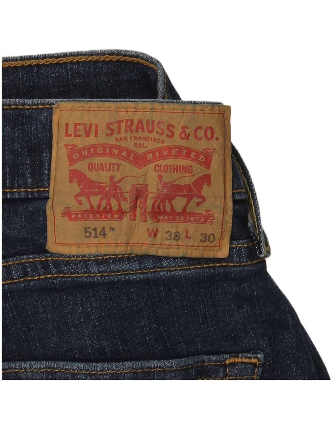 Męskie proste dżinsy Levi's W38 L30 Niebieskie bawełniane