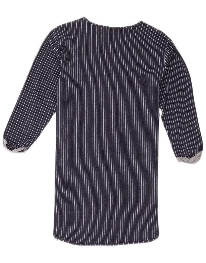 Damska sukienka typu shift Topshop UK 12, średnia, granatowa, bawełniana w paski