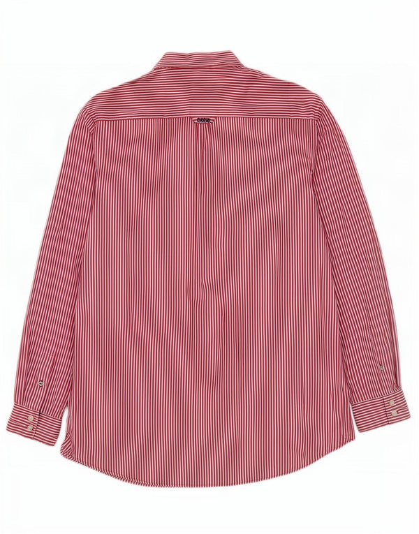 Crew Clothing Męska koszula o klasycznym kroju XL, czerwona, bawełniana w prążki