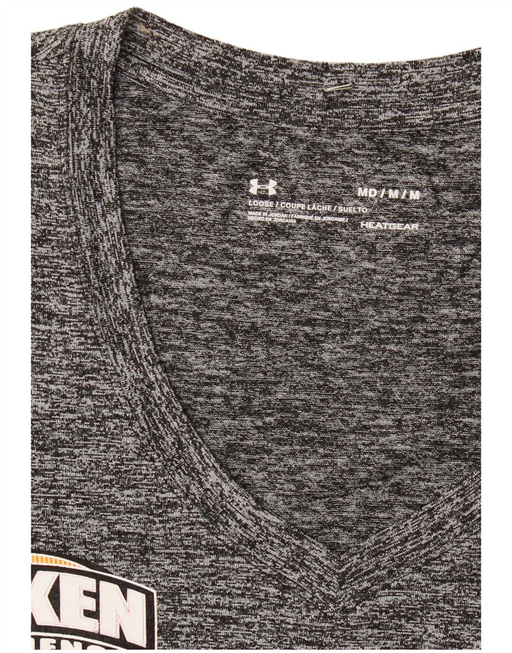 Damski t-shirt UNDER ARMOUR Heat Gear Graphic Top UK 14 Średni szary