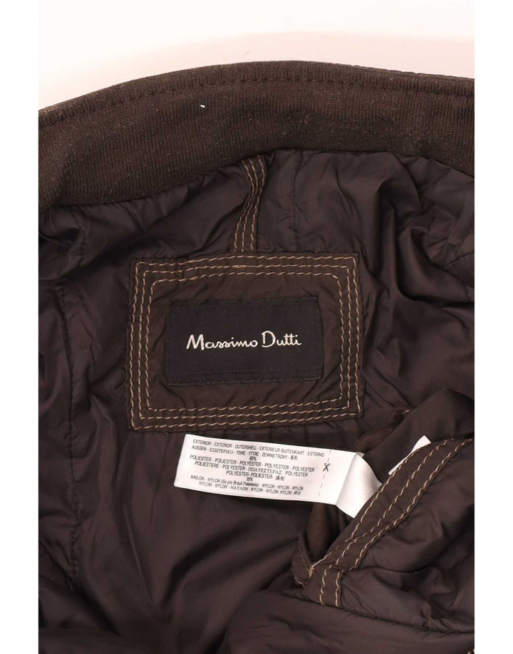 Męska ocieplana kurtka Massimo Dutti, duża, brązowa, poliester