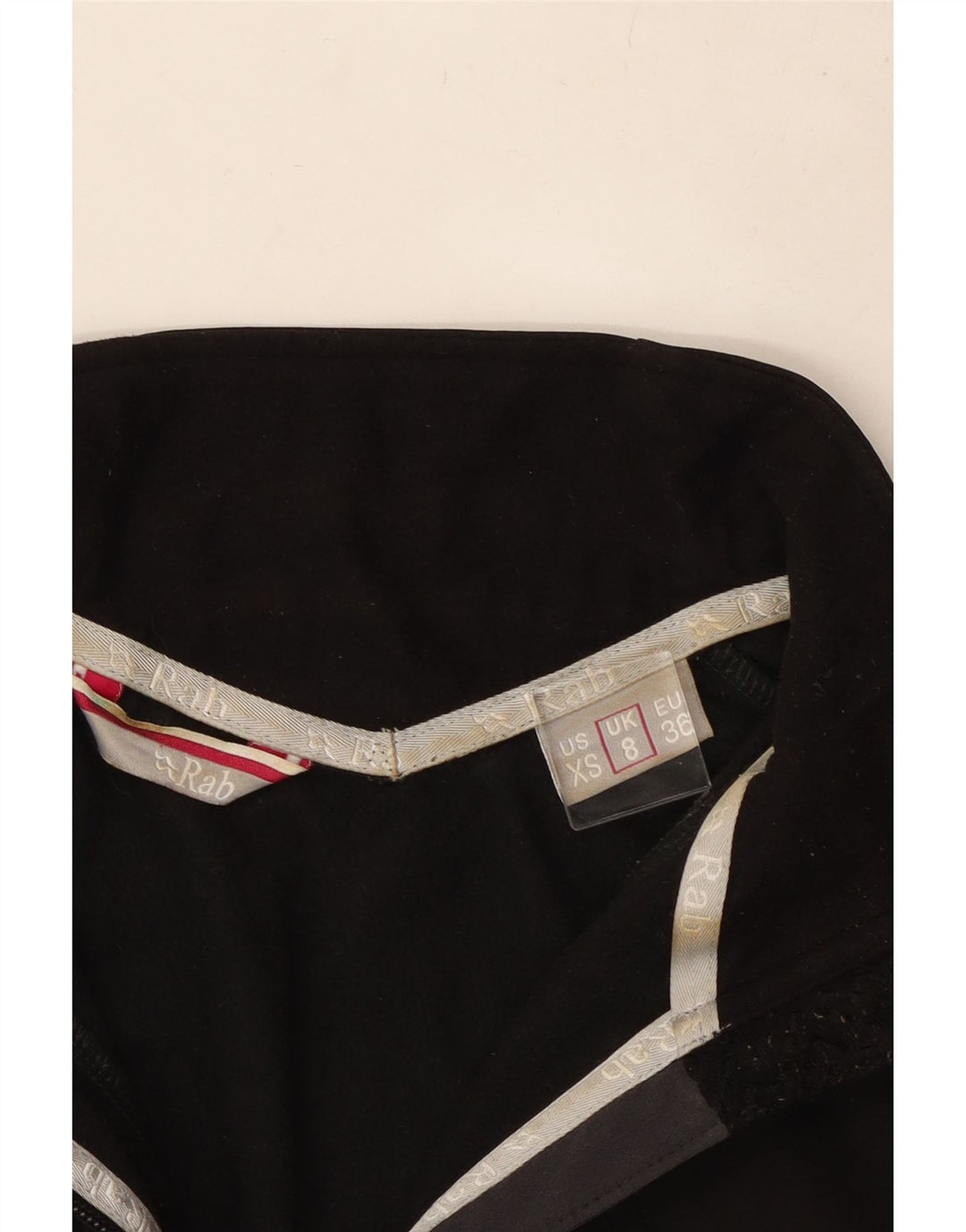 Damska kurtka wiatrówka RAB UK 8, mała czarna, z blokami kolorów