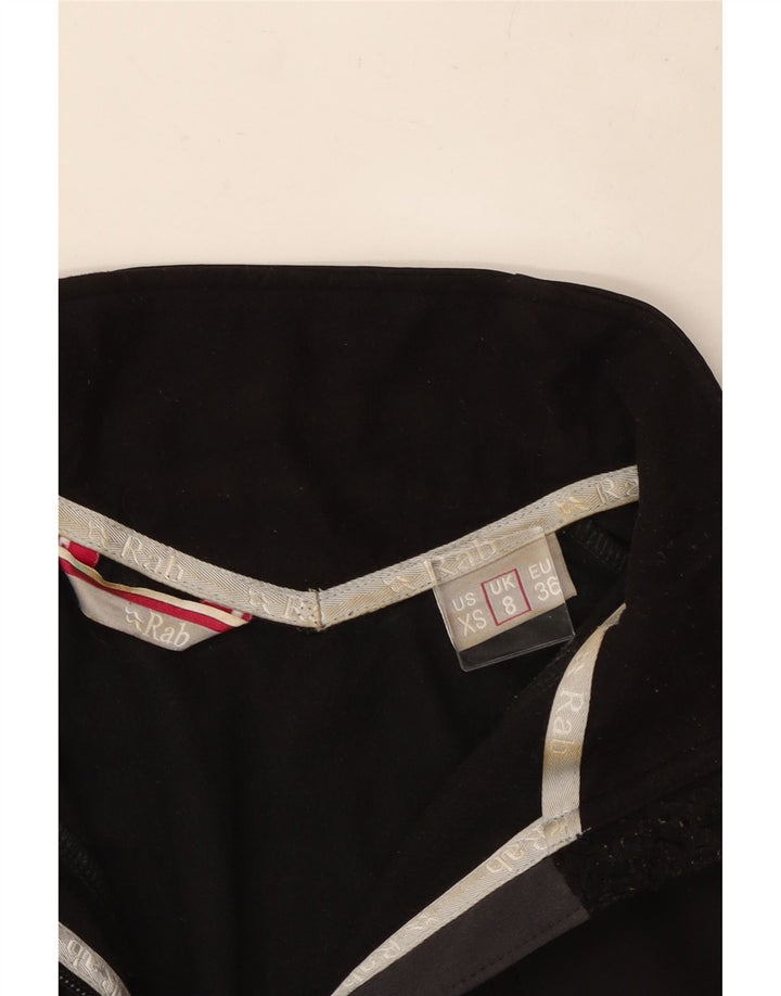 Damska kurtka wiatrówka RAB UK 8, mała czarna, z blokami kolorów