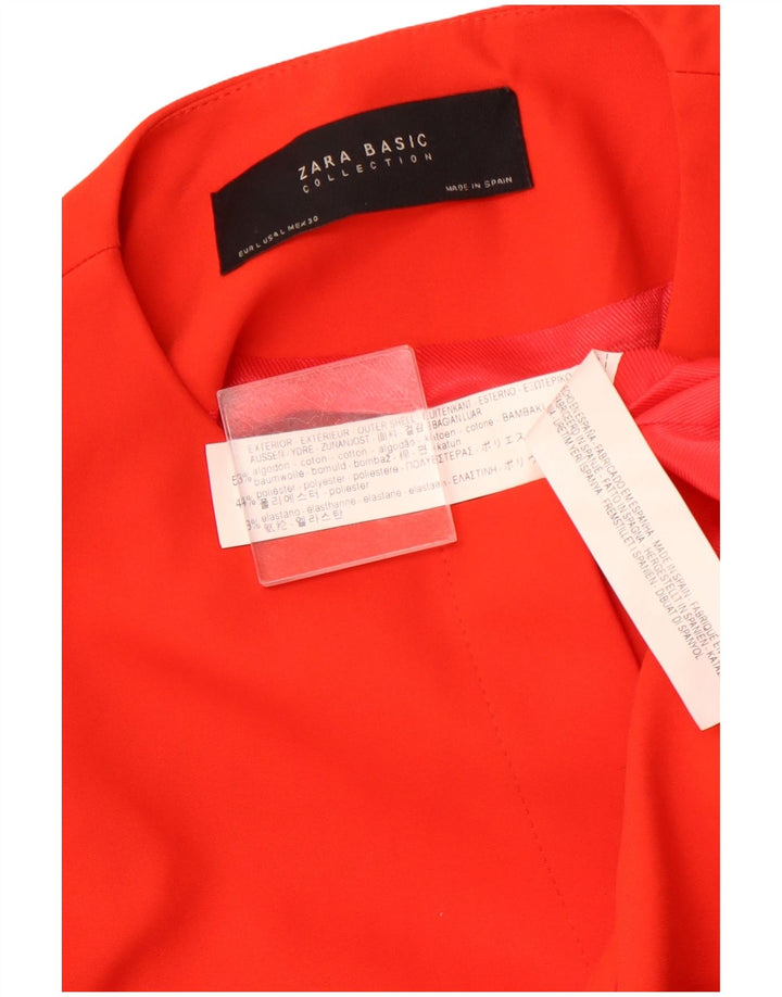 Damska marynarka z odkrytymi rękawami 3/4 ZARA UK 14, duża, pomarańczowa, bawełniana