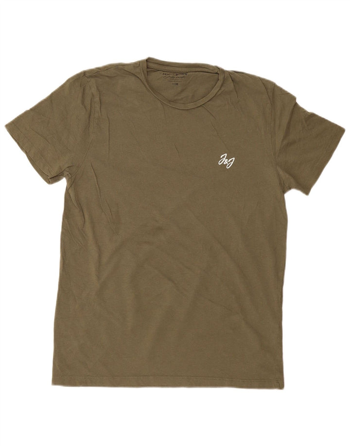 T-shirt męski JACK & JONES, bawełniany, średni khaki