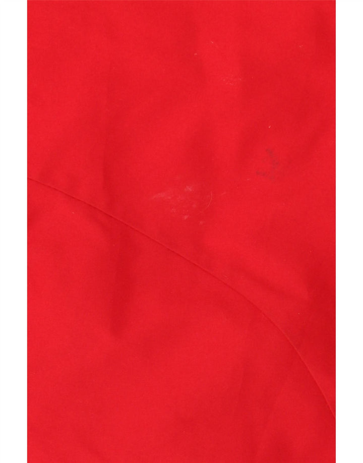 Adidas Męska bluza dresowa UK 42/44 Duży czerwony poliester z blokami kolorów