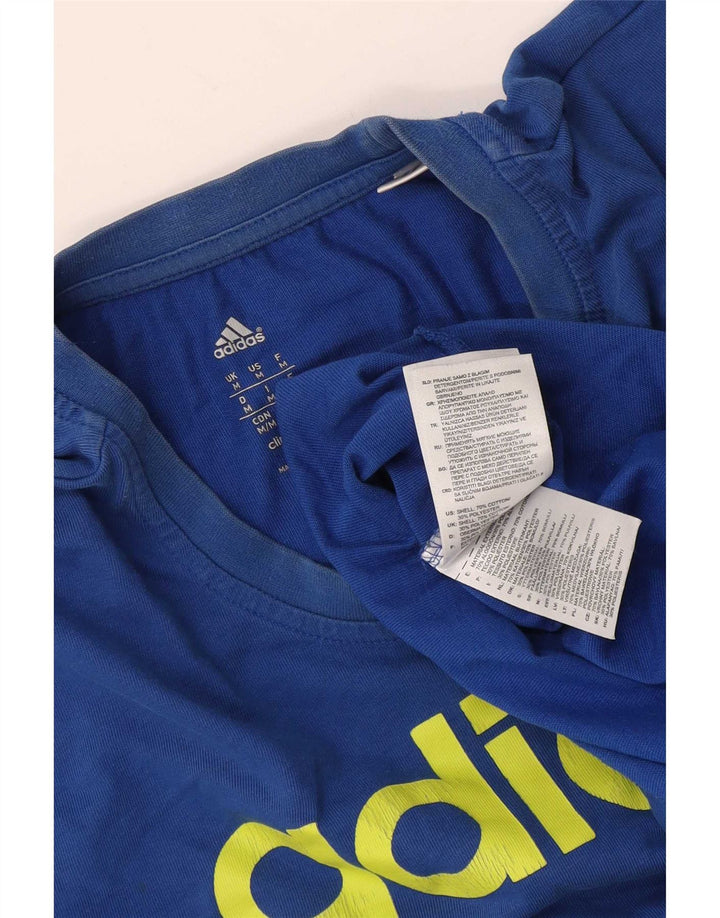 Męska koszulka Adidas Climalite Graphic Top Medium Blue Cotton