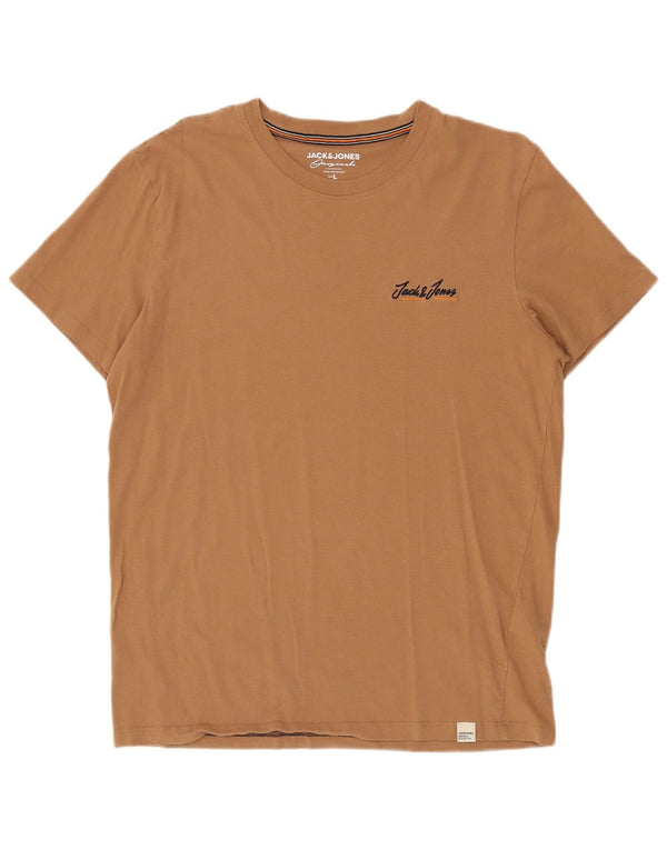 T-shirt męski Jack & Jones, duży, brązowy, bawełniany