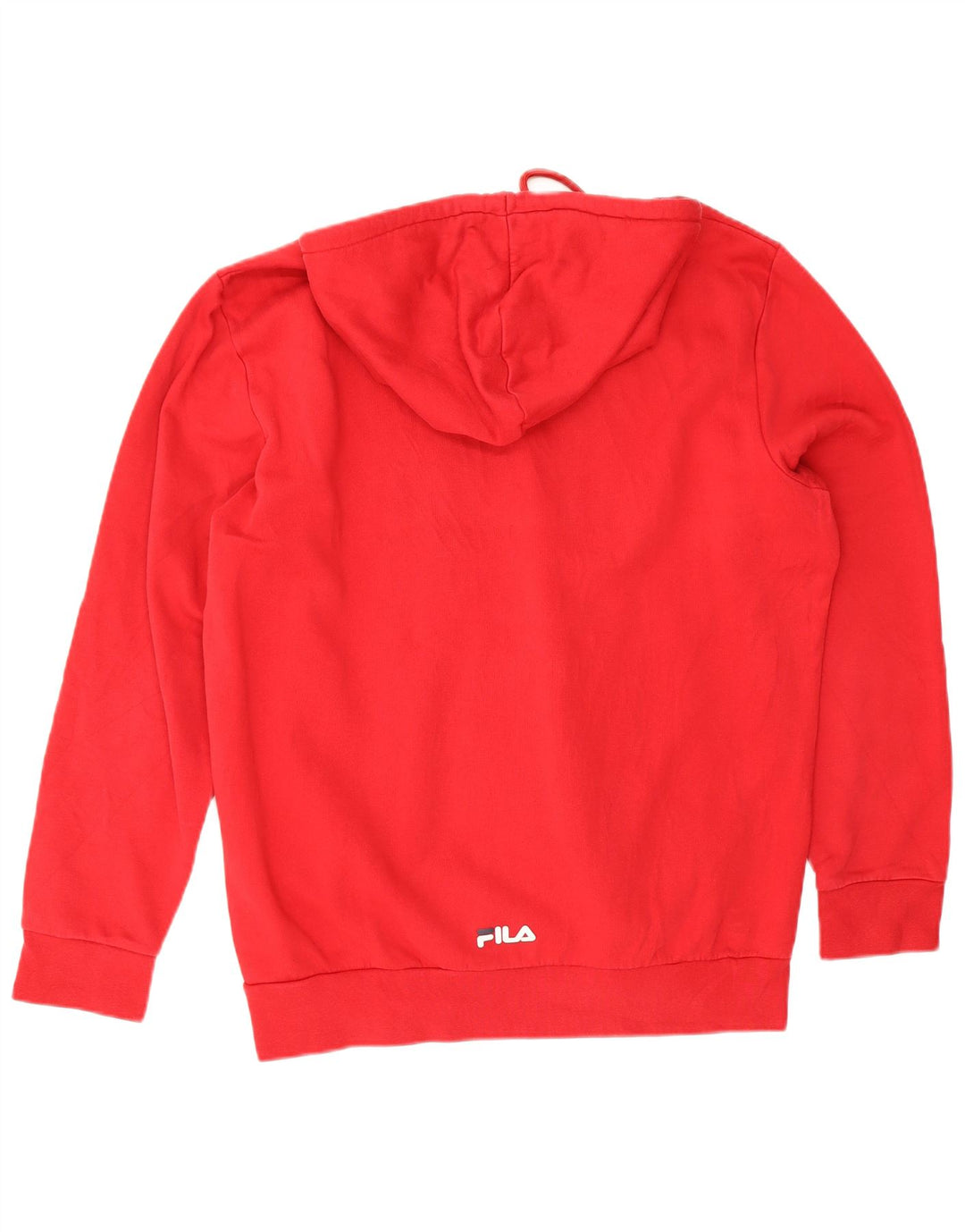 Męski sweter z kapturem Fila, duży, czerwony, bawełniany