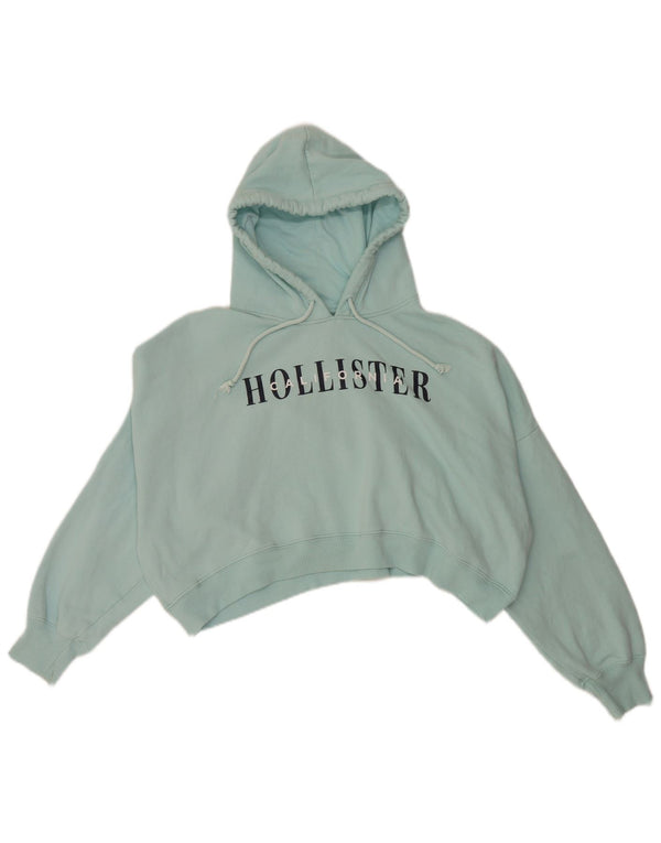 Damski sweter z kapturem i grafiką, oversize Hollister, UK 18 XL, turkusowy