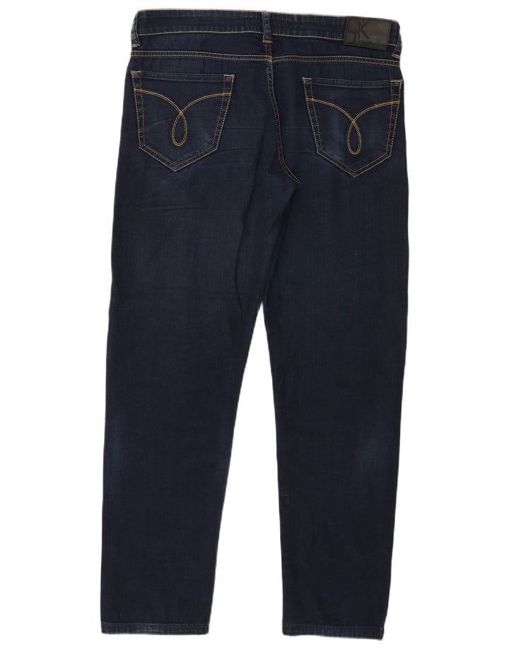 Damskie jeansy Calvin Klein Slim W33 L29 Granatowe, bawełniane