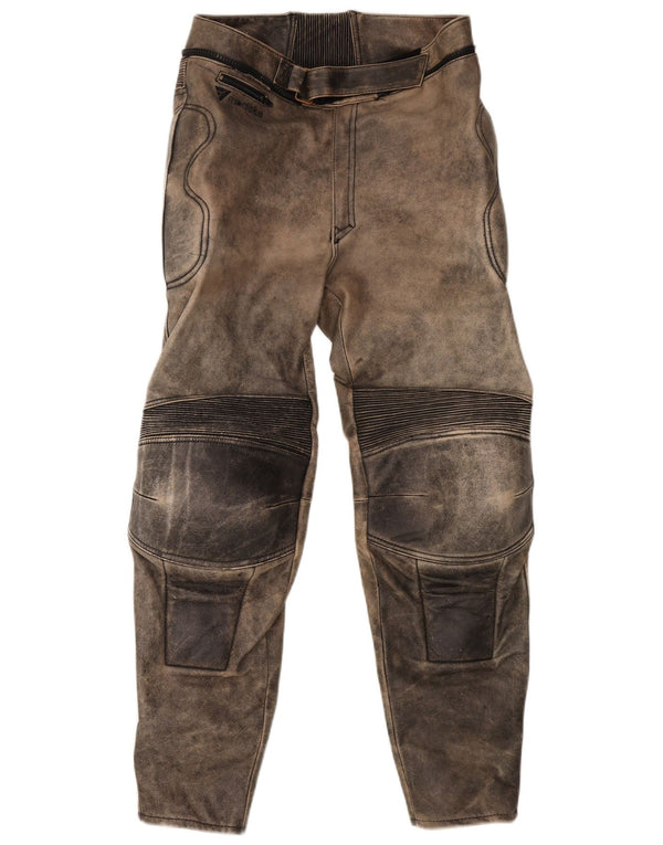 MODEKA Męskie spodnie motocyklowe Rozmiar 58 3XL W36 L31 Szara skóra Tie Dye