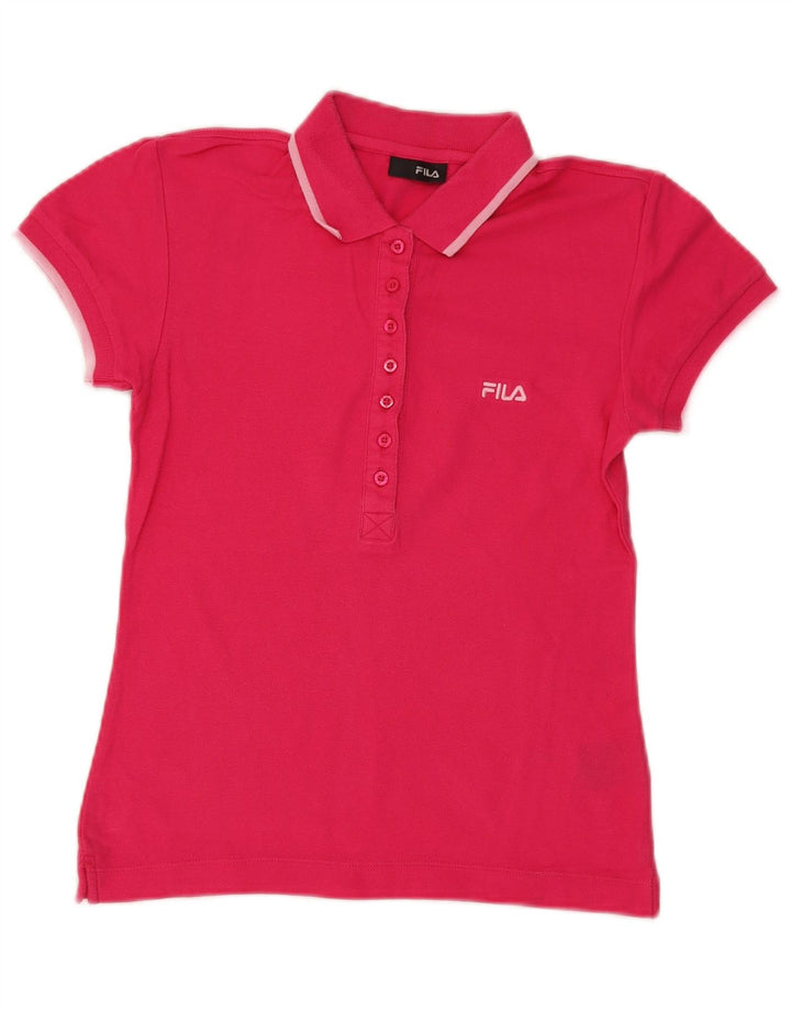 Damska koszulka polo Fila UK 12 Średnioróżowa bawełna