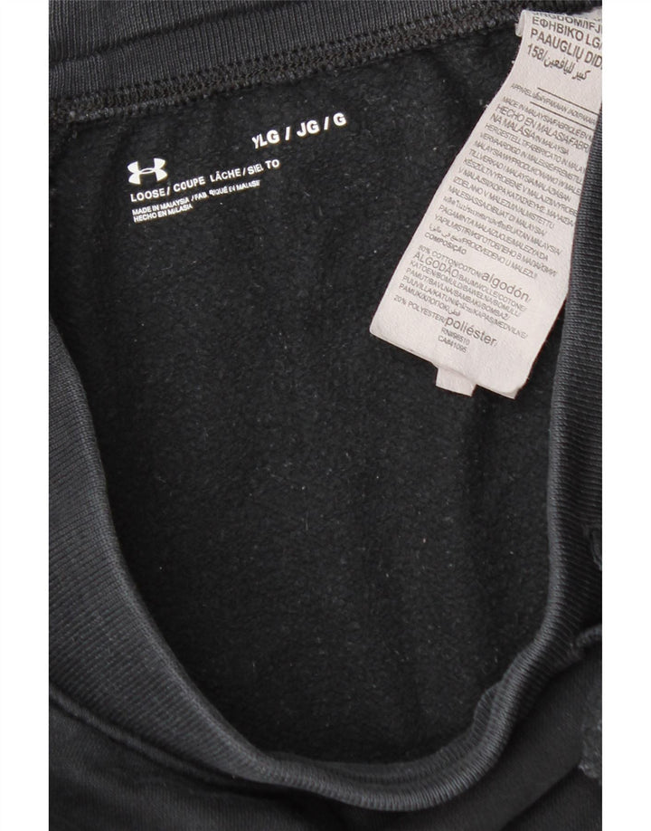 Spodnie dresowe chłopięce Under Armour, joggery, duże, 11-12 lat, czarne