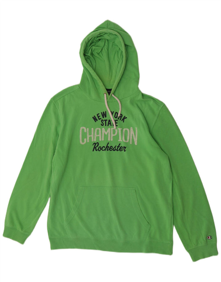 Męski sweter z kapturem Champion Graphic XL, zielony, poliestrowy