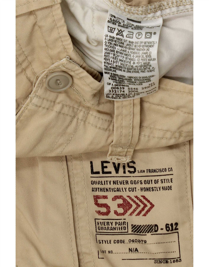 Męskie spodenki cargo Levi's W29 Small Beżowe bawełniane