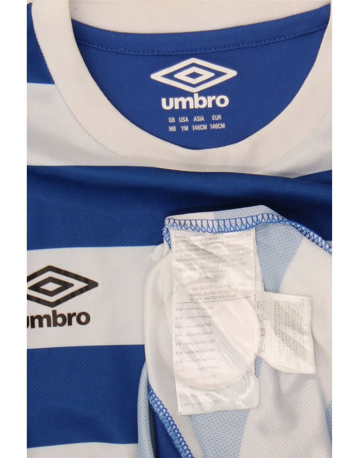 T-shirt chłopięcy Umbro 9-10 lat, poliester w średnie niebieskie paski