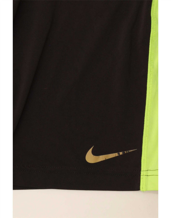 Męskie spodenki sportowe Nike Dri Fit, duży czarny poliester z blokami kolorów