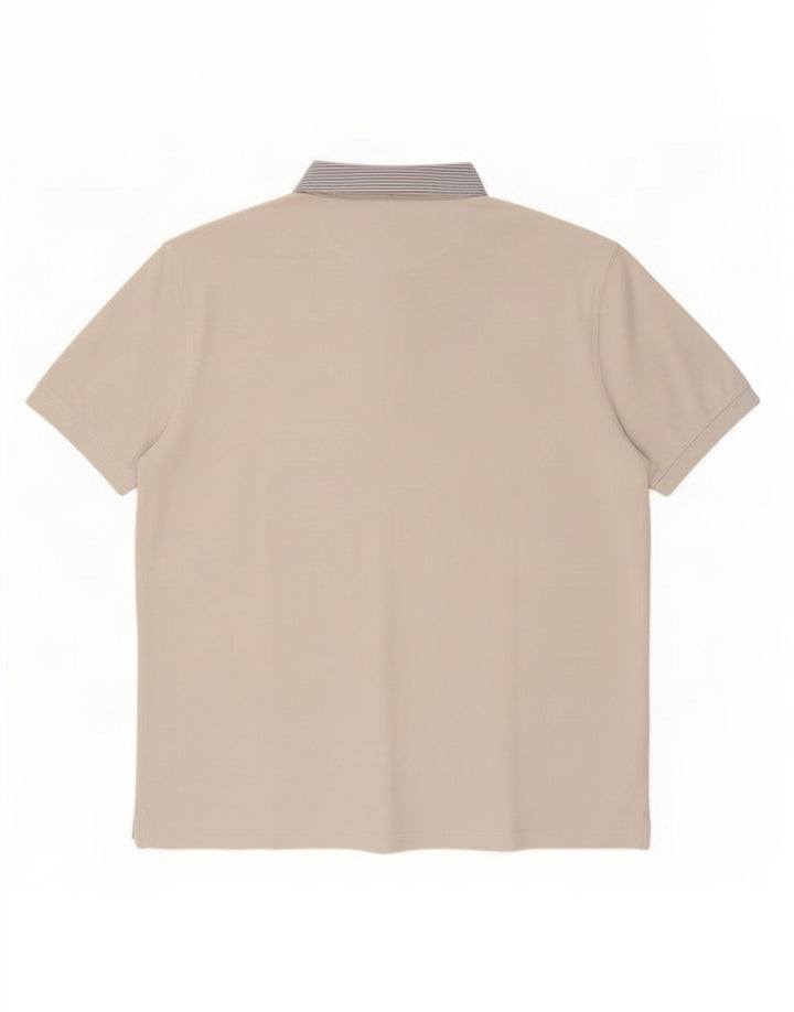 Męska koszulka polo Massimo Dutti 2XL, biała, bawełniana