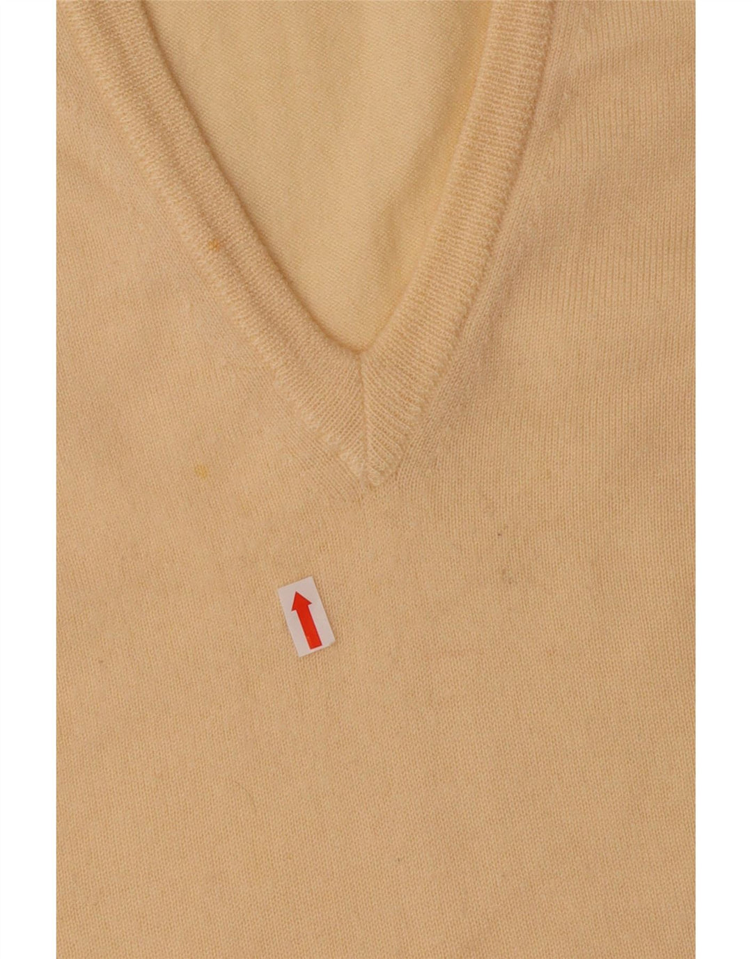 Męski podkoszulek POLO z dekoltem w kształcie litery V IT 52, duży, żółty, dziewicza wełna