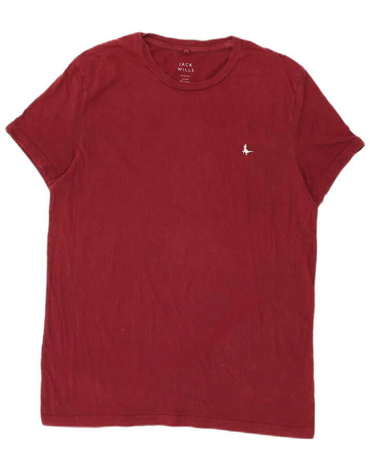T-shirt męski Jack Wills, średni, bordowy bawełniany