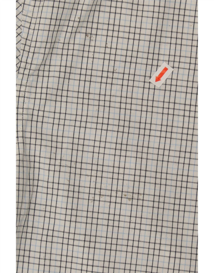 NAUTICA Mens Shirt 2XL White Check Cotton Vintage Nautica and Second-Hand Nautica from Messina Hembry 