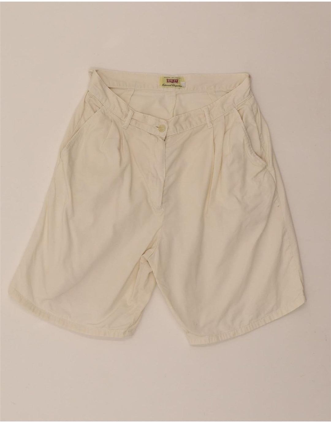SISLEY Womens Chino Shorts W30 Medium White Vintage Sisley and Second-Hand Sisley from Messina Hembry 
