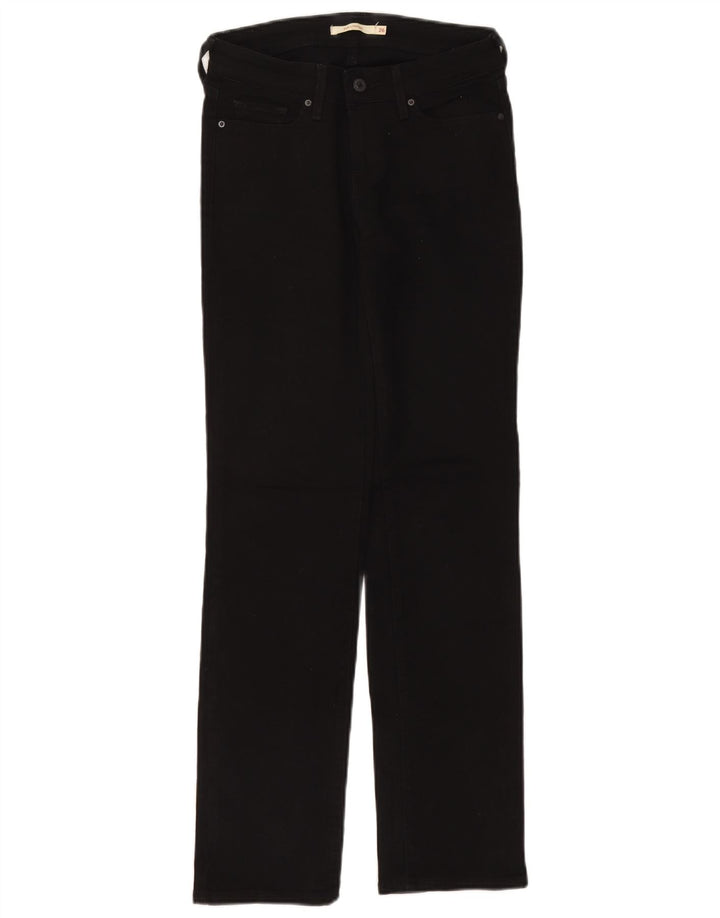Damskie dżinsy Levi's 714 Straight W26 L30 Czarna bawełna