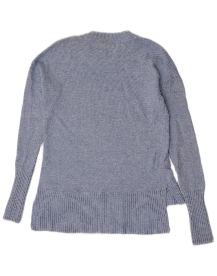 Sweter damski J. Crew z okrągłym dekoltem UK 2 2XS Niebieska wełna