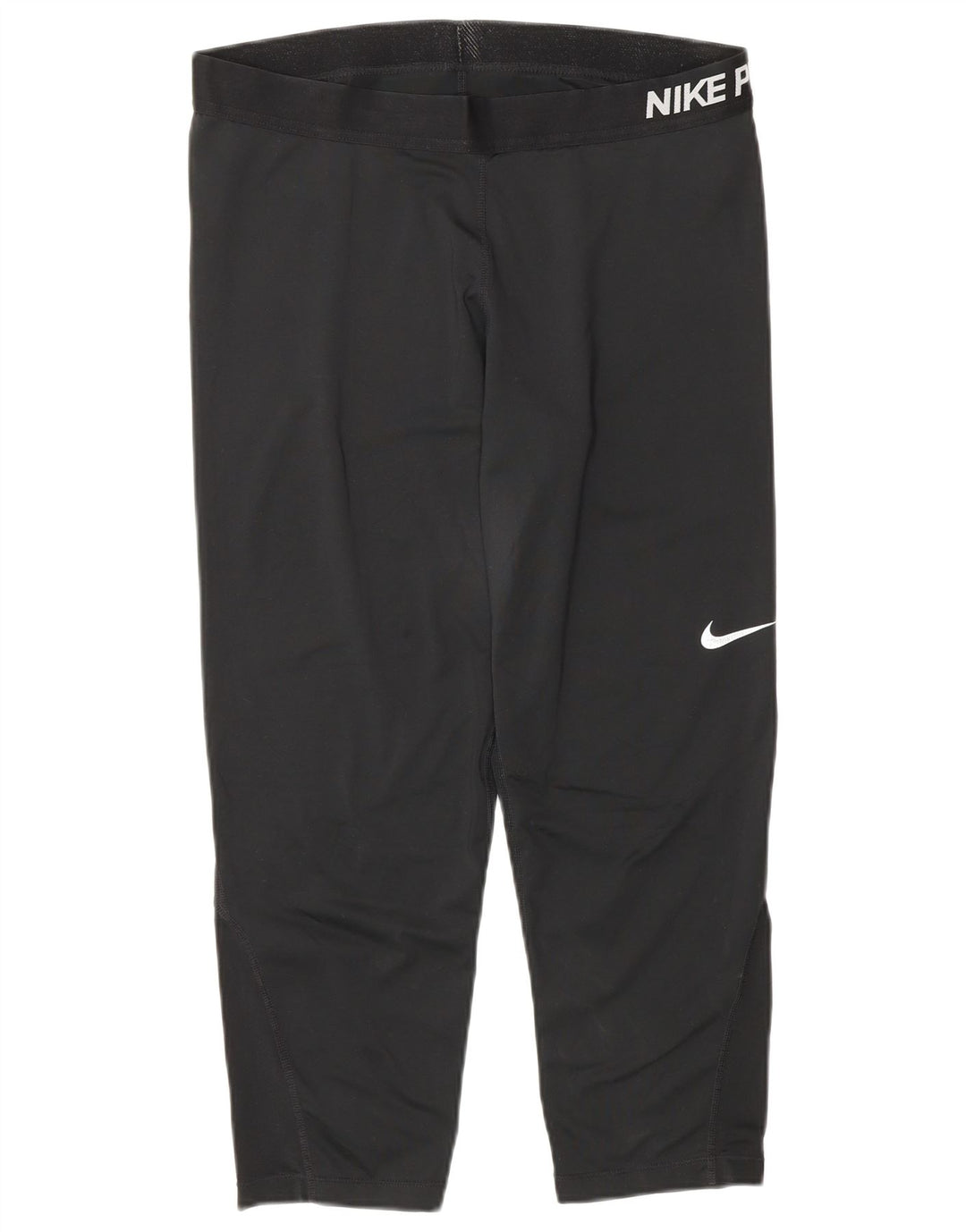 NIKE Womens Graphic Capri Tracksuit Trousers UK 18 XL  Black Polyester