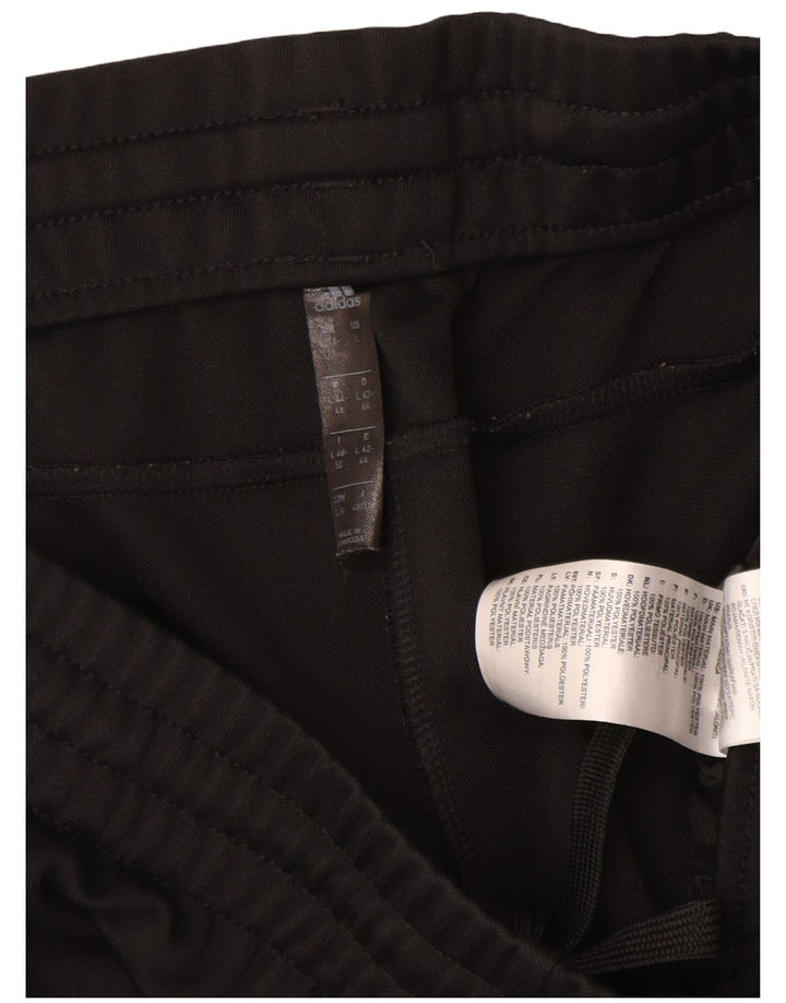 Damskie spodnie dresowe Adidas UK 16/18, duże, czarne, poliestrowe