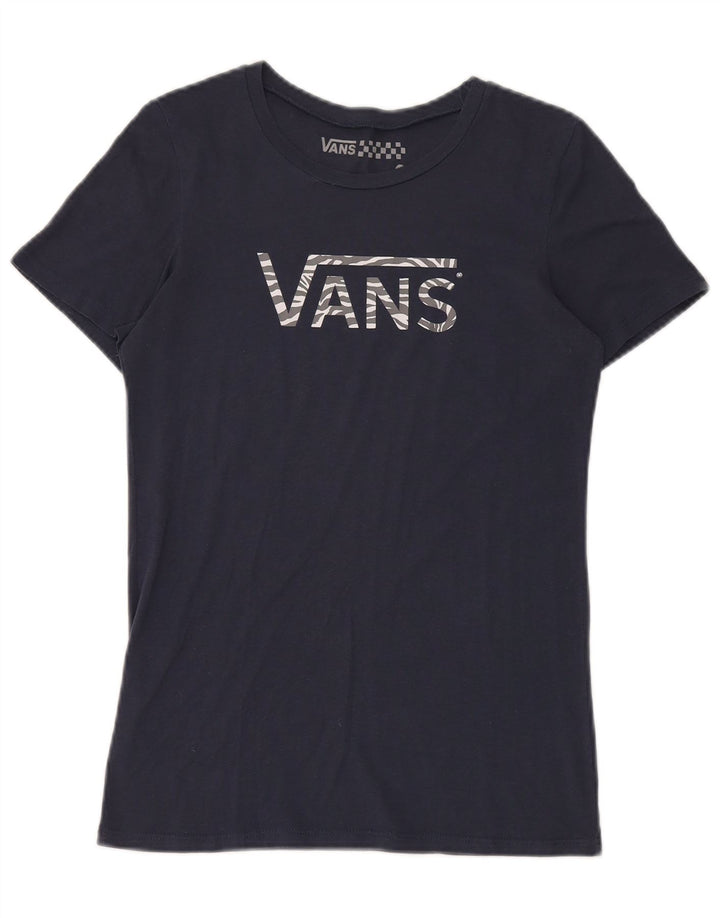 Damska koszulka z grafiką Vans Top UK 14, duża, granatowa