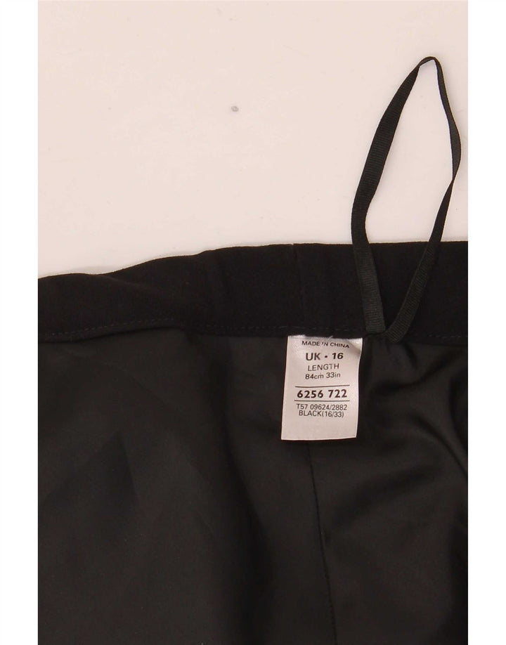 Marks & Spencer Damska spódnica w kształcie litery A w abstrakcyjny wzór UK 16, duża W40 czarna