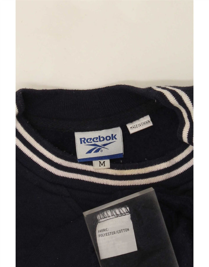 Męska bluza z kapturem Reebok z grafiką, średni granatowy poliester