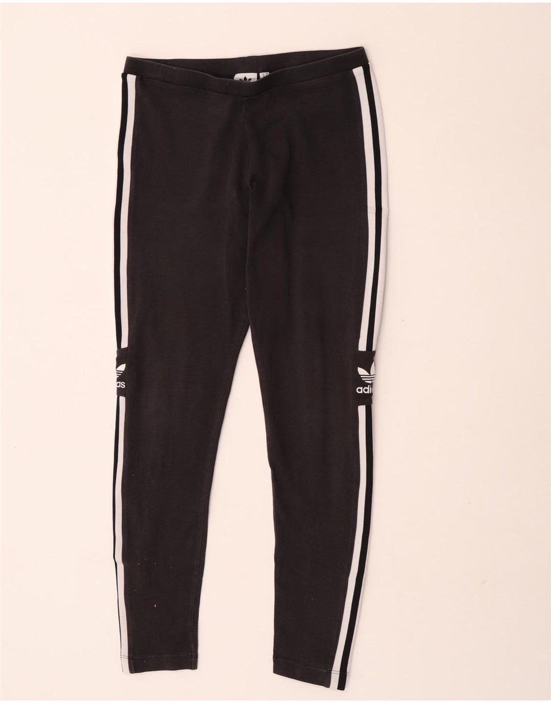 Damskie legginsy Adidas Graphic UK 14, średnie, czarne, bawełniane