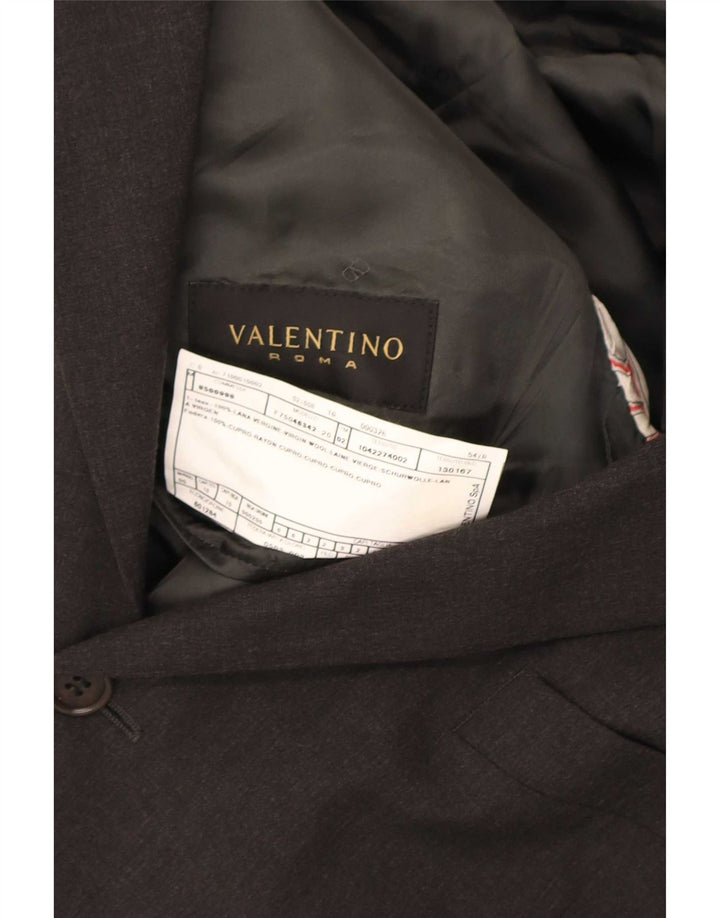 Męska marynarka zapinana na 3 guziki Valentino IT 54 2XL Szara wełna