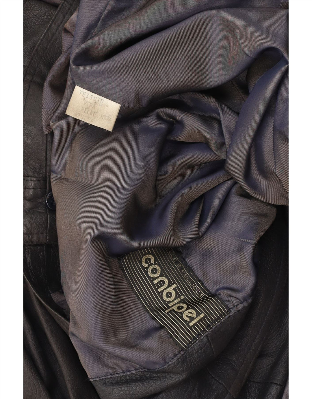 CONBIPEL Damska kurtka skórzana oversize UK 18 XL, brązowa skóra