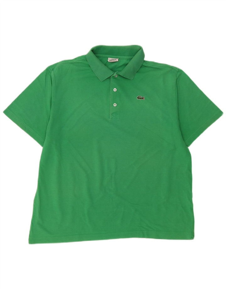 Męska koszulka polo LACOSTE, rozmiar 7, 2XL, zielona bawełna