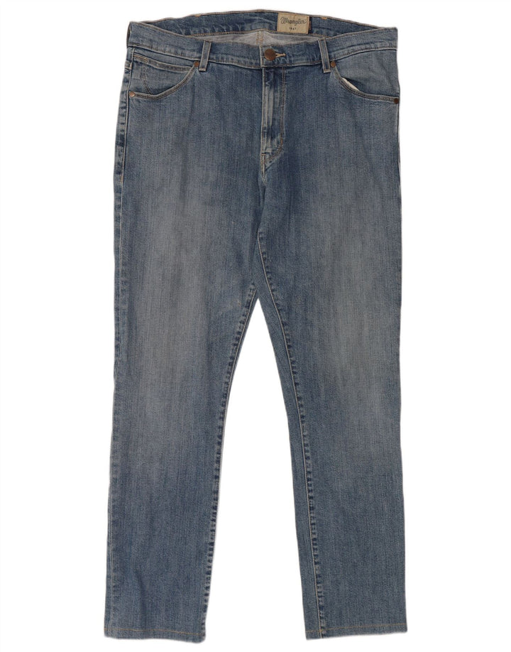 WRANGLER Mens Larston Slim Jeans W36 L30 Blue Cotton