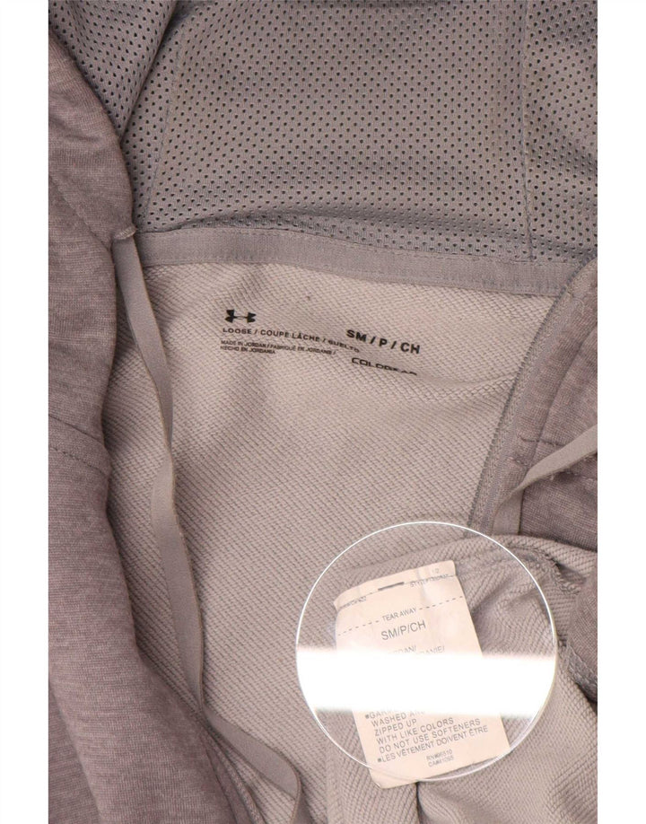 Męski sweter z kapturem i zamkiem błyskawicznym Under Armour Cold Gear, mały, szary, poliestrowy