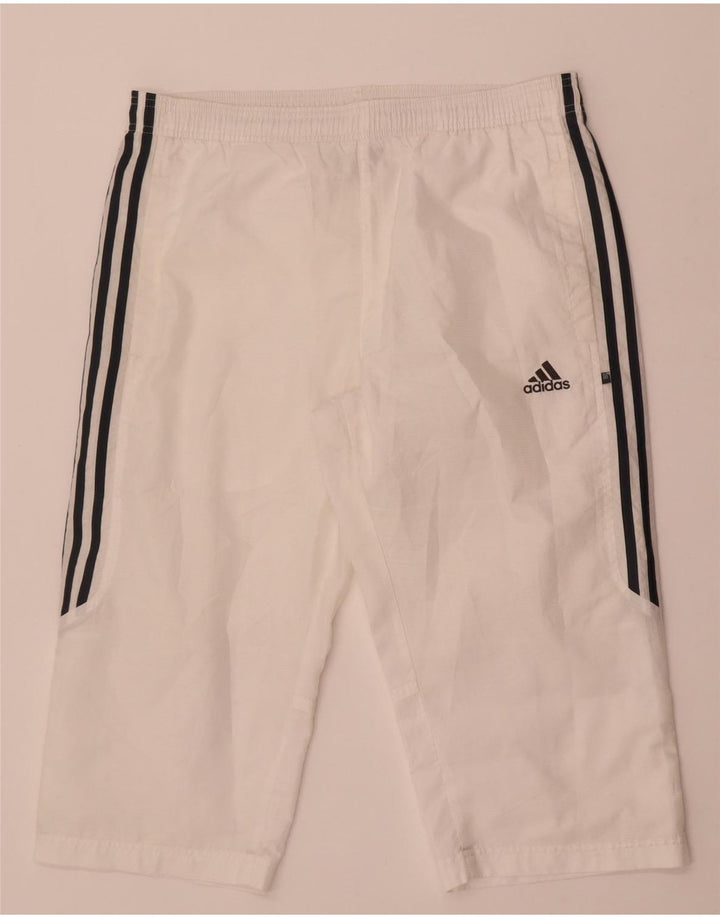 Adidas Męskie Bermudy Sportowe Spodenki Małe Białe Poliester