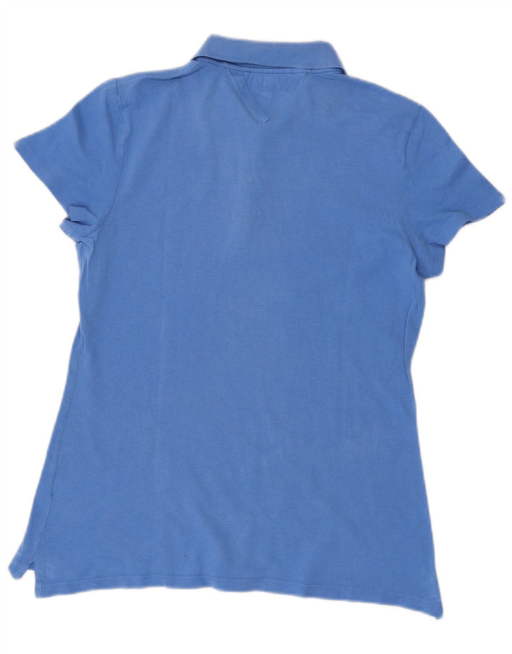 Damska koszulka polo TOMMY HILFIGER o klasycznym kroju UK 12, średni niebieski
